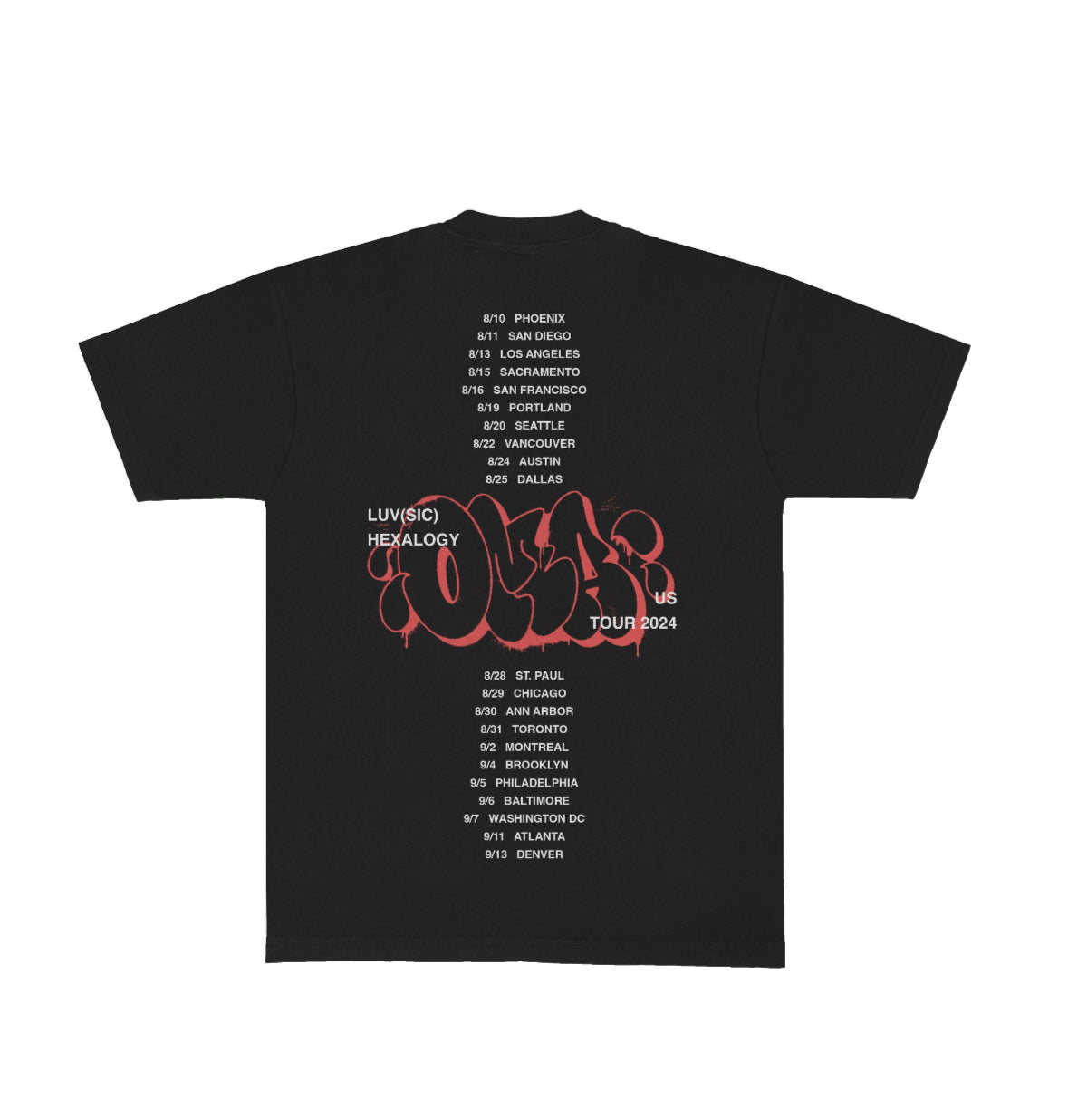 Black OMA Tour Date T-Shirt